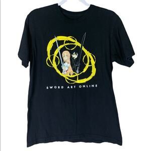 Sword Art Online Anime Short Sleeve T-Shirt Black Size Medium